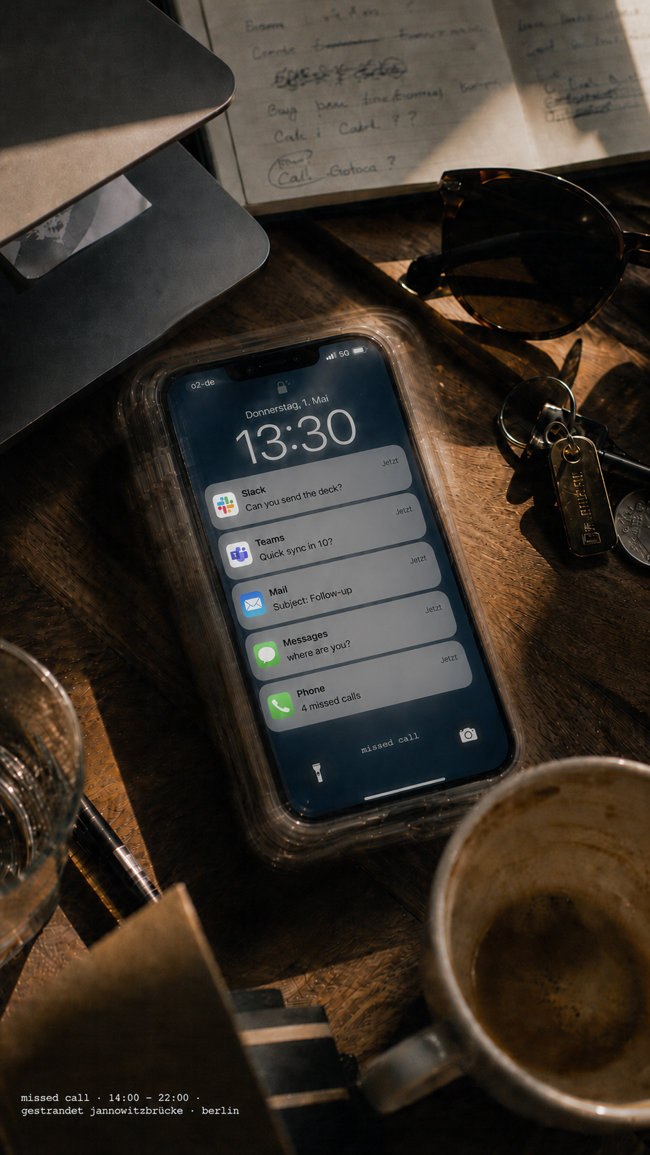 incoming call · 13:30